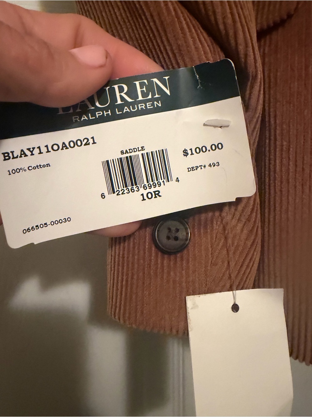 Boys Lauren Ralph Lauren Corduroy Blazer in Caramel Brown - Picture 3 of 11